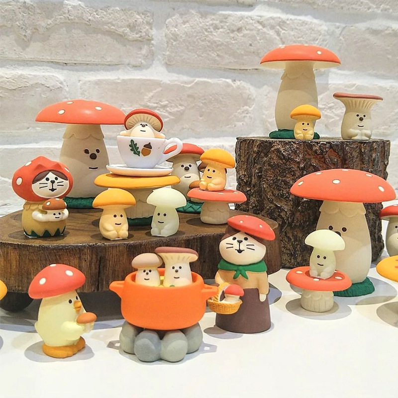 Mushroom Handmade Office Ornaments, Desktop Ornaments, Home Goodies, Cute Handmade Ornaments