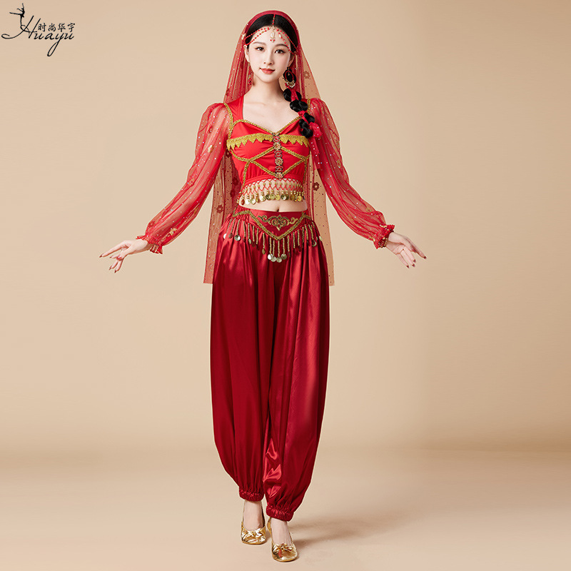 Halloween Jasmine Princess Cosplay Stage Performance Costume Indian Dance Performance Costume Belly Dance Suit Wholesale