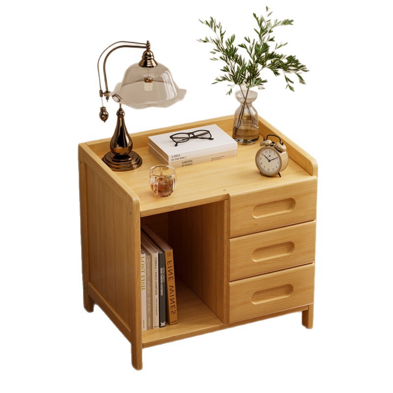 Mesa de cabezal de cama lujosa estante de almacenamiento de sensación de alto nivel pequeño estante de almacenamiento de acabado de cama doméstico para dormitorios domésticos de alquiler