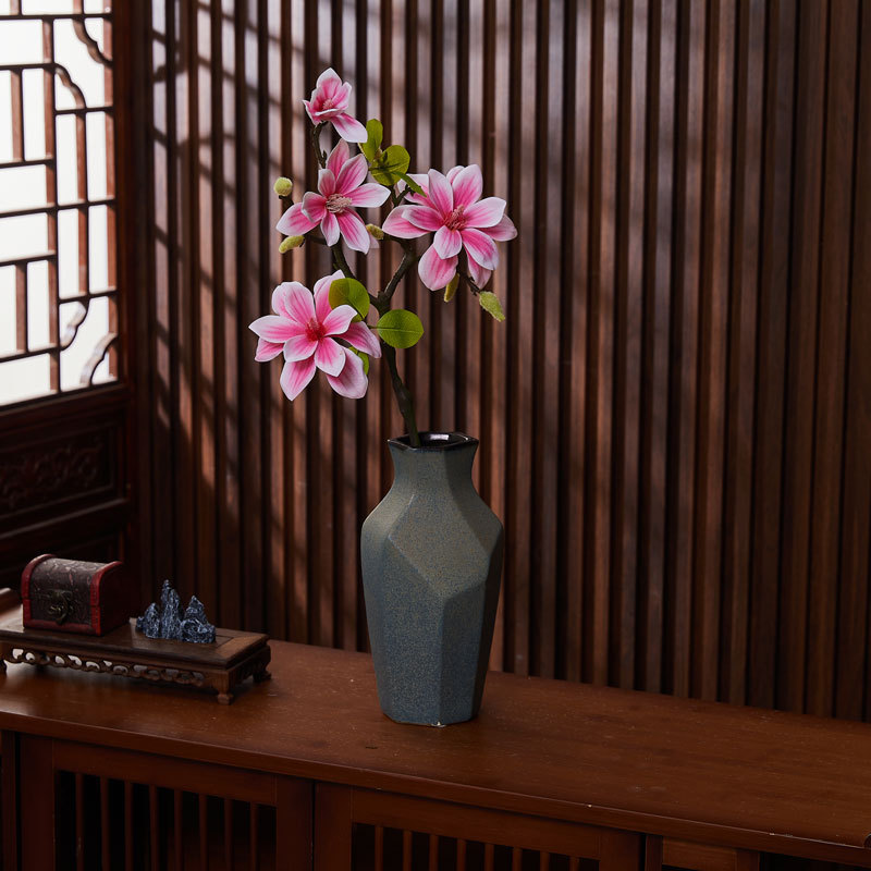 手感小西湖玉兰花婚庆中式家居客厅餐桌装饰古风拍照玉兰花仿真花假花详情12