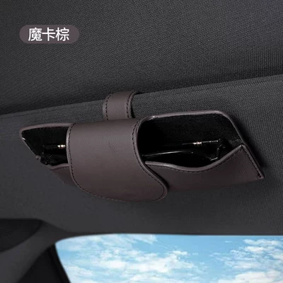Car glasses case car sun Car Glasses Clip/Bill Clip - brown