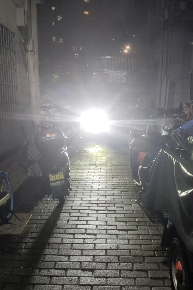 Motorcycle LED headlight, ultra-bright, 48v60v72v, modified front light for three-wheeled electric vehicles, no wiring required