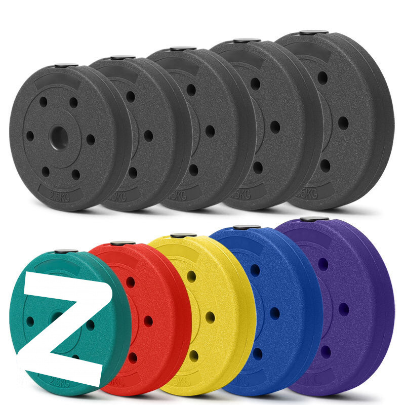 Environmentally Friendly Dumbbell Plates, Full Weight, Rubber-Coated Small Hole Barbell Plates, Weight Plates 5kg 7.5kg 15kg Fitness Weightlifting Barbell
