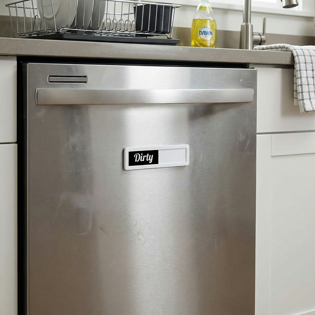 Lavavajillas pegatinas señales magnéticas lavavajillas señales magnéticas de limpieza / sucia acrílico