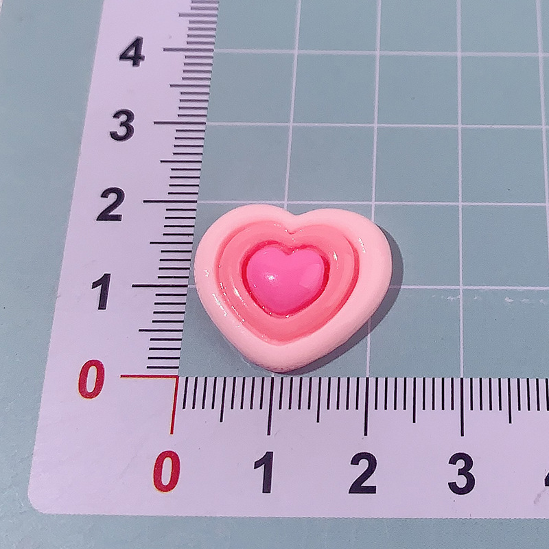 Transfronterizo macarón tres capas de amor accesorios de resina DIY adornos de cabello de cáscara de teléfono móvil agujero de hebilla de zapatos material hecho a mano al por mayor