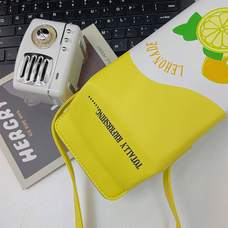 Small Pu Leather Fruit Square Buckle Crossbody Bag display picture 70