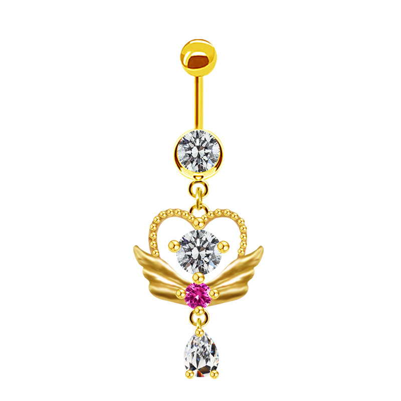 7g Weight Belly Ring Classification 1 Piece Quantity Holiday, Party Occasion 304 Stainless Steel, 316L Stainless Steel , Copper Material Heart Shape Pattern All Seasons Season Unisex Gender Streetwear Style Waterproof Non Tarnish, Surgical Steel, Plating Craft 1 Piece 304 Stainless Steel 316L Stainless Steel  Copper Belly Rings Heart Shape Waterproof Non Tarnish Surgical Steel Unisex 14