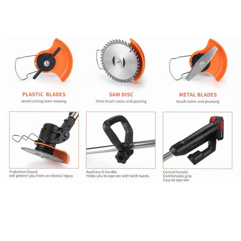 Lithium cortacésped eléctrico pequeño hogar recargable multifunción cortacésped de jardín