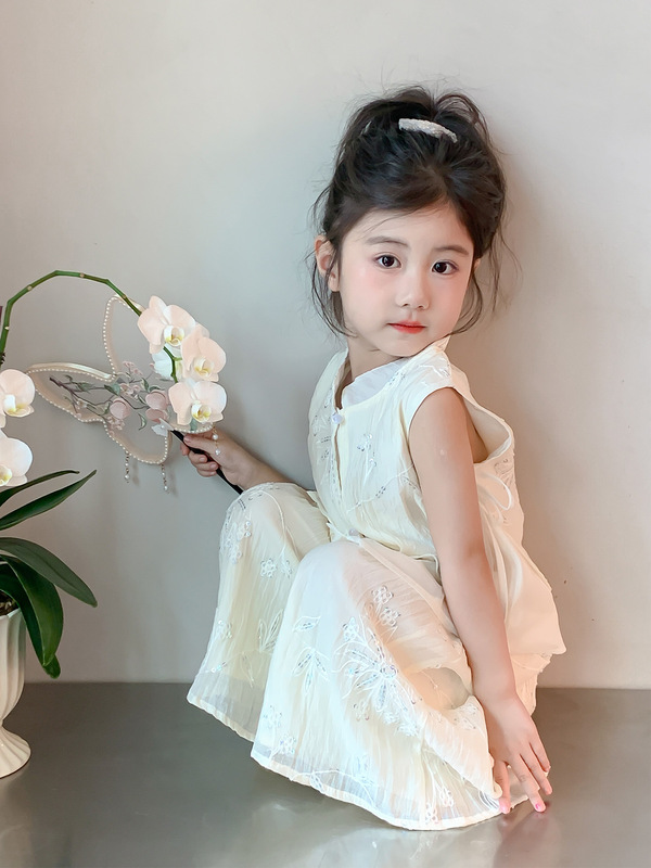 女の子セット夏2025新型洋気赤ちゃん新中国式漢服子供夏服国風女の子2点セット|undefined