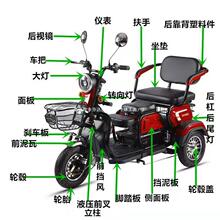 电动三轮车挡泥板休闲车老年代步车配件迷你小巴士配件炫酷塑料件