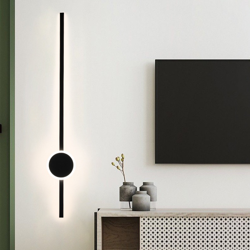 Lámpara de cabecera del dormitorio principal simple y moderna lujosa red creativa sala de estar TV de fondo lámpara de pared lámpara de escalera