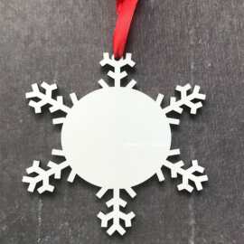厂家热升华圣诞圣诞节挂件雪花  铃铛圣诞树挂件圣诞糖果装饰