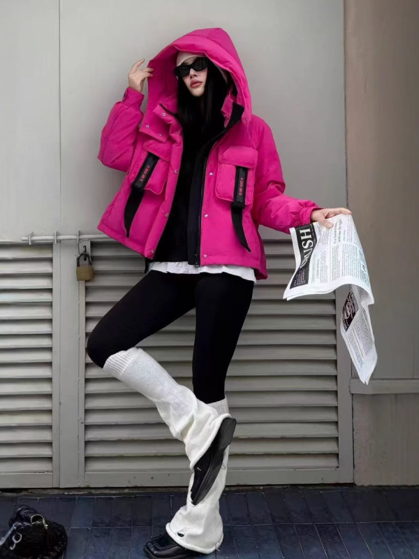 欧货羽绒服女2025冬季新款加厚街头时尚潮牌高级感简约面包服外套|undefined