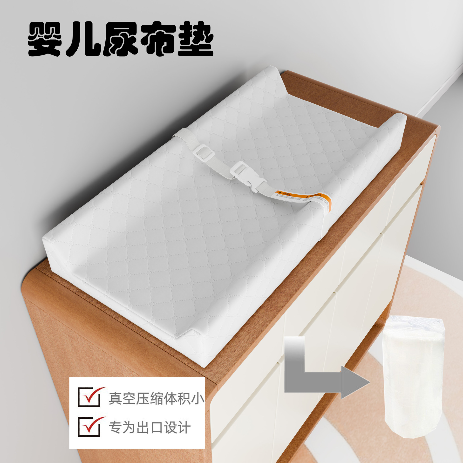 OK100 압축 CPC 아기 기저귀 교환 패드 스폰지 관리 드레싱 테이블 아기 마사지 터치 패드 방수