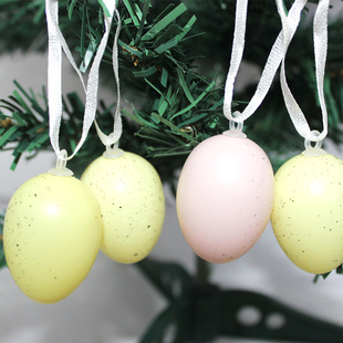 Easter Artificial Eggs 4*6cm Black Spotted Eggs Hotel Home Party Can Hang Decorative Holiday Decoration
