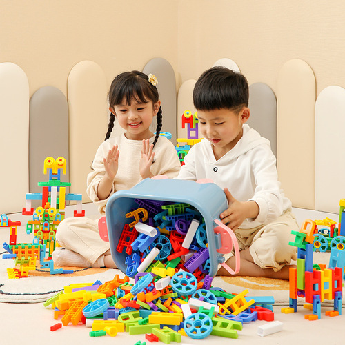 Assembled building blocks wholesale kindergarten children Haole building blocks multi-functional educational plastic puzzle baby girl toys