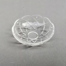 欧式风格水晶灯弯管支撑臂网格花形玻璃碗碟蜡烛吊灯卧室客厅配件