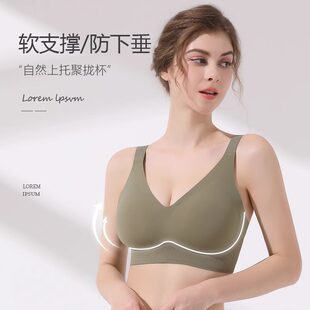 Underwear, thin wireless bra, supporting sports bra, bra top, plus size