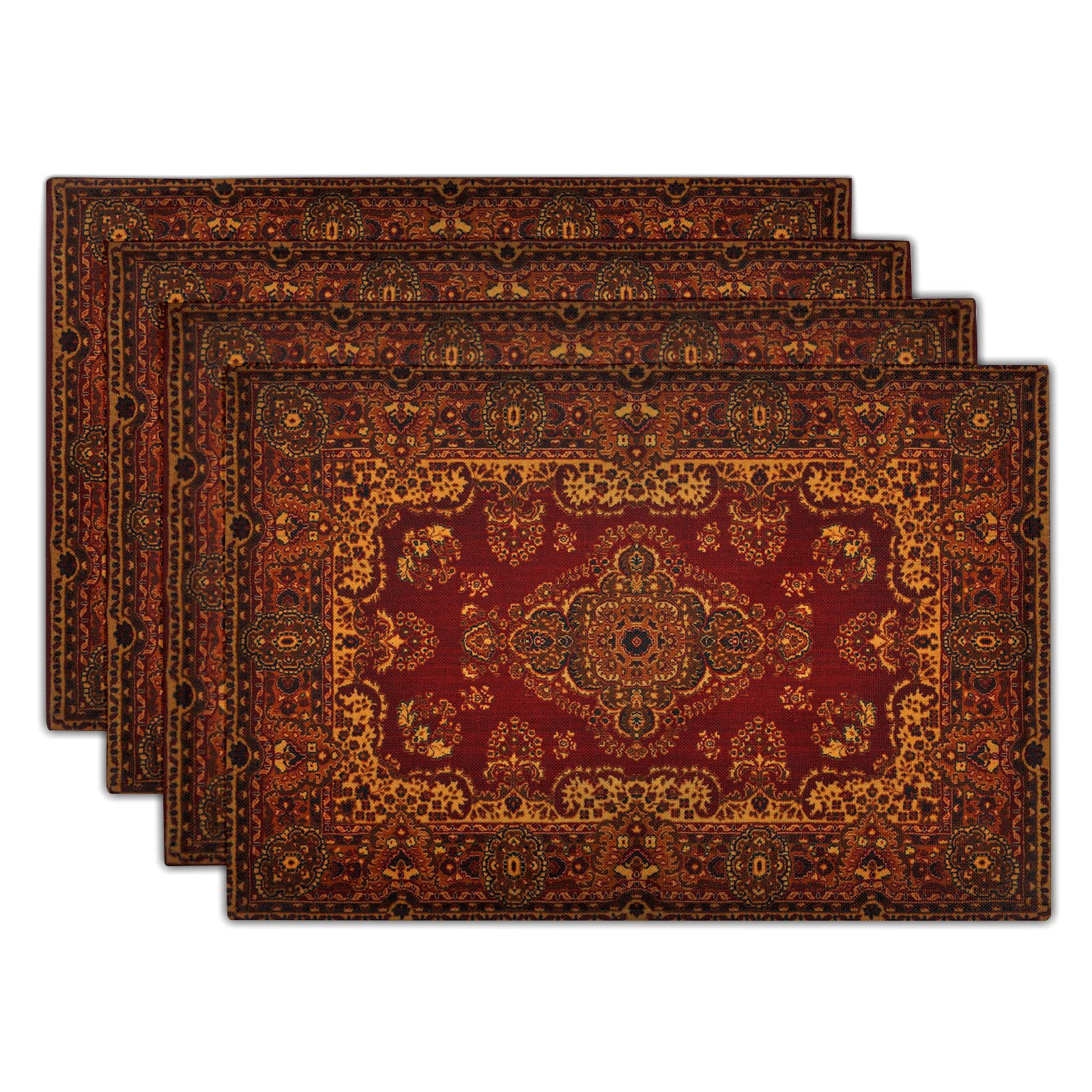 almohadillas bohemias exóticas almohadillas de lino lavables almohadillas de mesa de tela totem almohadillas de aislamiento térmico impresas almohadillas de taza antideslizantes