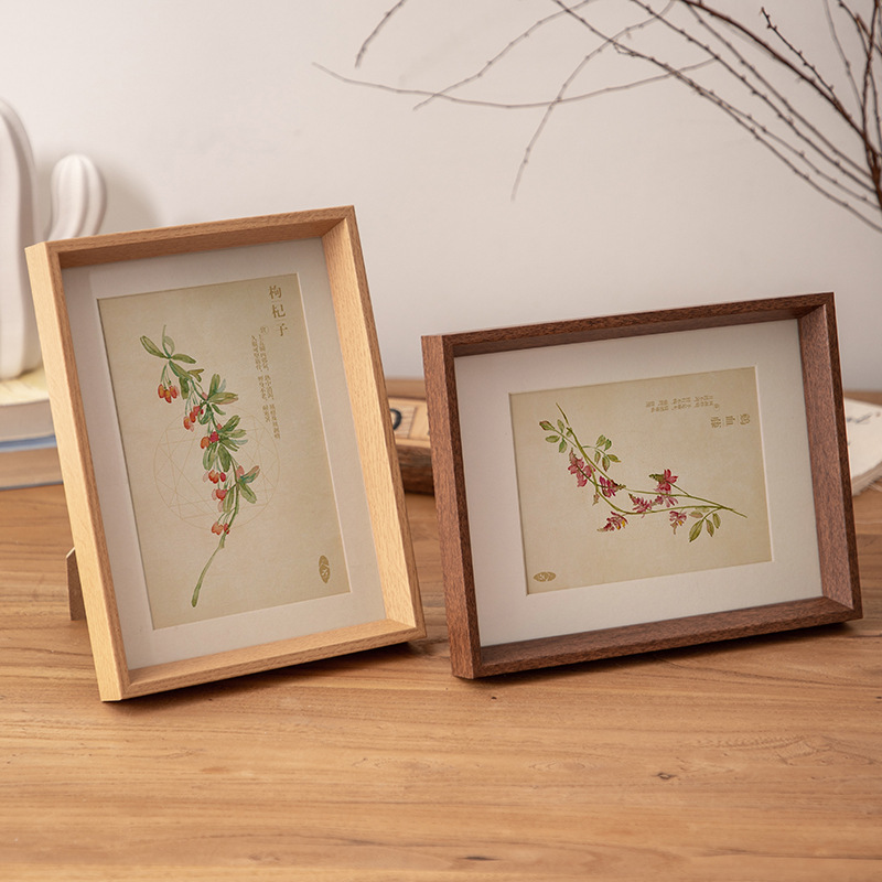 Framed Picture Frame for Wall Hanging, Chinese Style Calligraphy Display Frame, Chinese-Style Wooden Photo Frame, High-End Empty Frame 6inch Picture Frame Framed Picture Frame for Wall Hanging, Chinese Style Calligraphy Display Frame, Chinese-Style Wooden Photo Frame, High-End Empty Frame 6inch Picture Frame