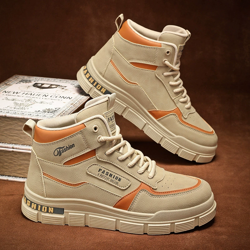 Осенние мужские туфли новые дышащие высокие ботинки Martin мужские британские ретро противоскользящие туфли повседневная обувь по страхованию труда