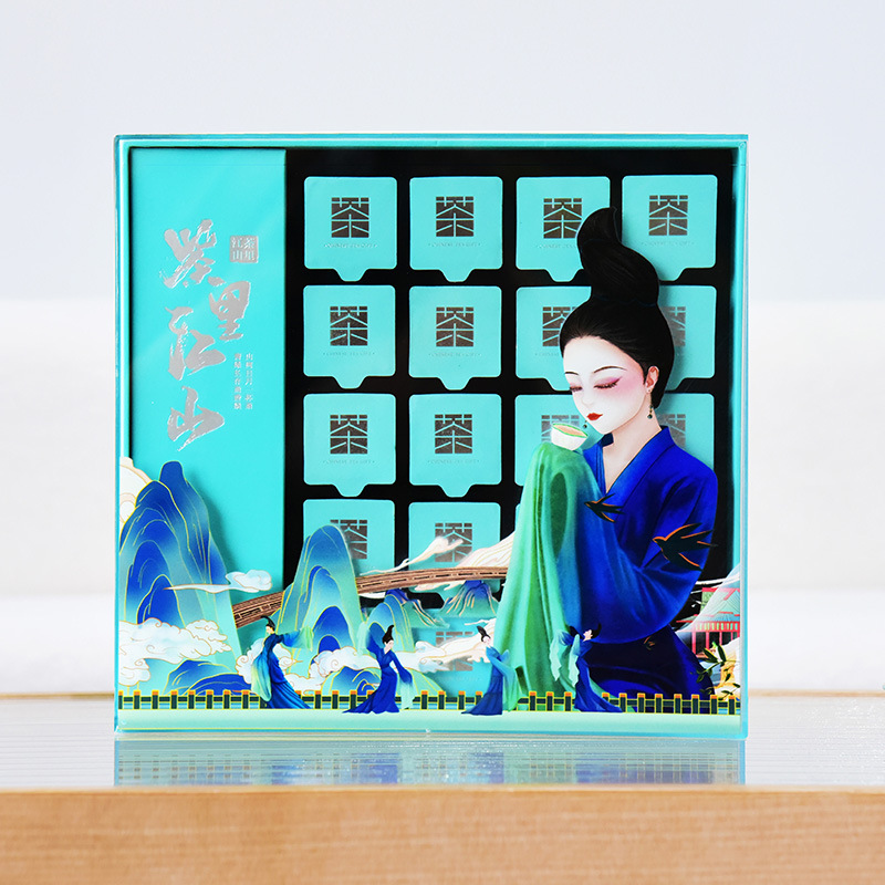 只此青绿 茶里江山茶叶礼盒空盒小罐装亚克力材质通用款 可雕茶名