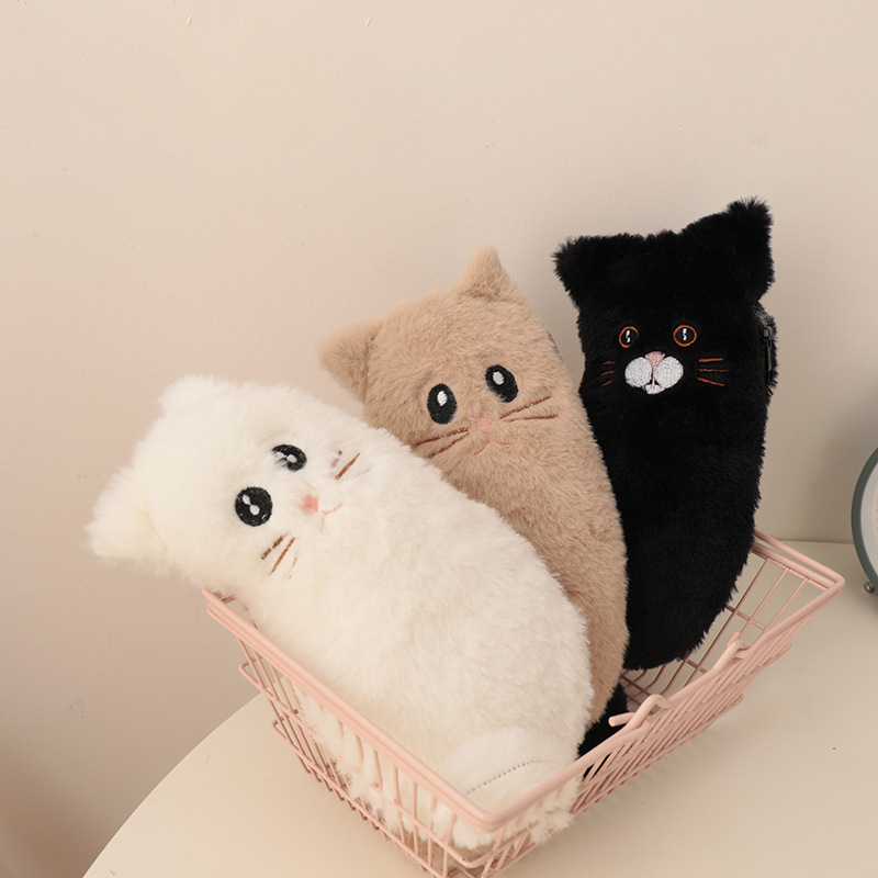 日本のかわいい猫鉛筆バッグクリエイティブ漫画ぬいぐるみ化粧品バッグ雑貨収納袋中学生ぬいぐるみ文具箱|undefined