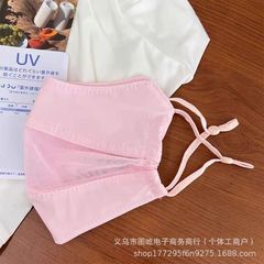 女性用日焼け止めマスク、紫外線防止メッシュ、通気性のある夏用薄型目の保護3D立体防塵フルフェイスマスク