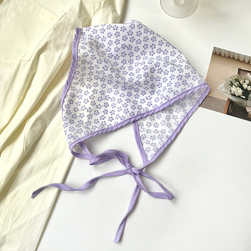 Nuevo rosa fresas lindas niñas de punto pañuelo triángulo pañuelo correa de cabello multifuncional alta sensación de fotos bufandas delgadas