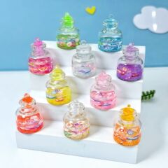 夜光の大きいサイズの花のスパンコールのアラーの瓶のdiyのアクセサリーの部品の手作りのクリームのゴムのキーは携帯電話のチェーンのペンダントを掛けます。