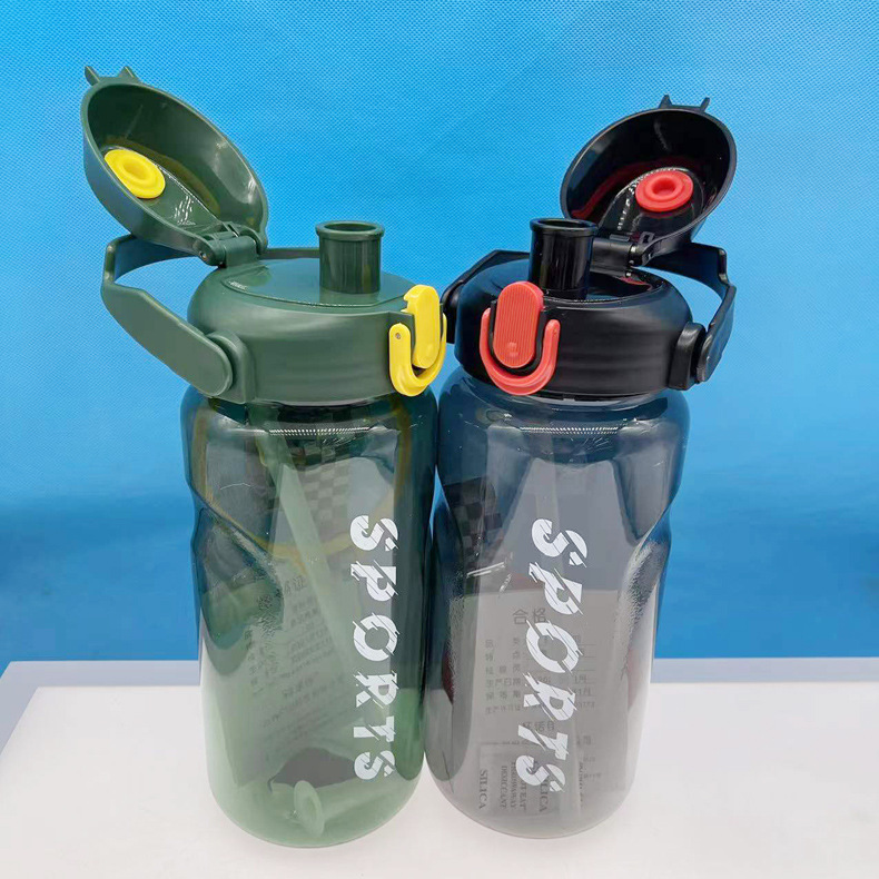Shanghe adulto deportes hervidor de agua de plástico de la Copa de las mujeres de gran capacidad 2L hombres botella de agua portátil espacio Taza al aire libre