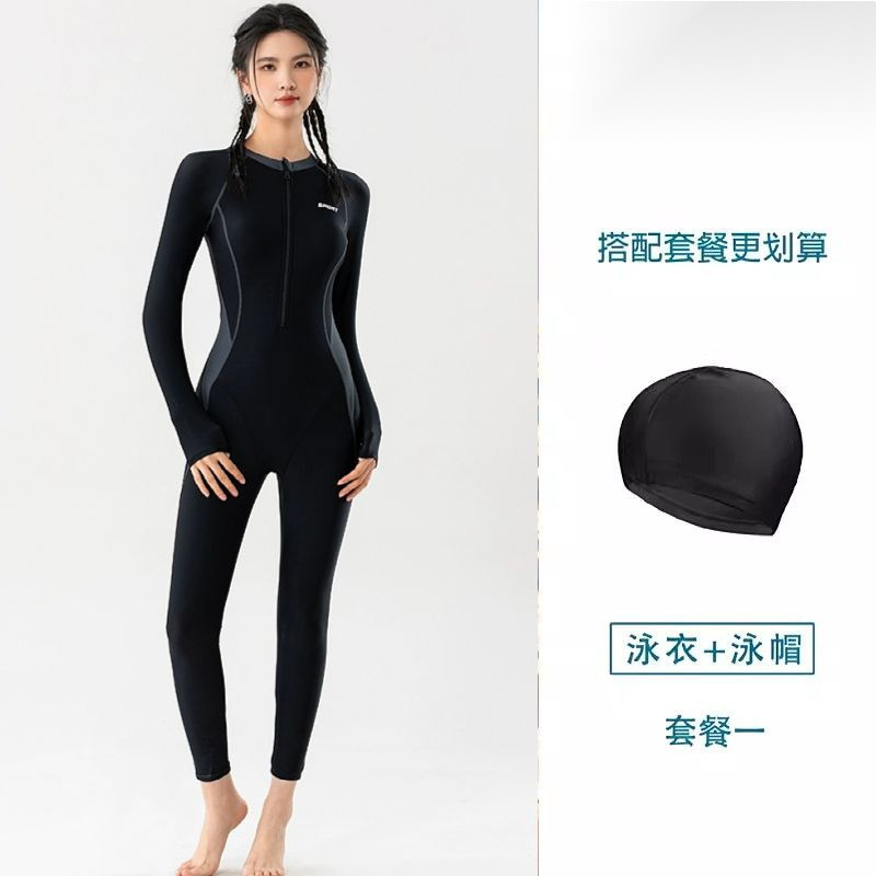 2025 nueva medusa protector solar trajes de baño de snorkeling de mujeres mangas largas pantalones largos unidos trajes de buceo de surf trajes de baño de secado rápido