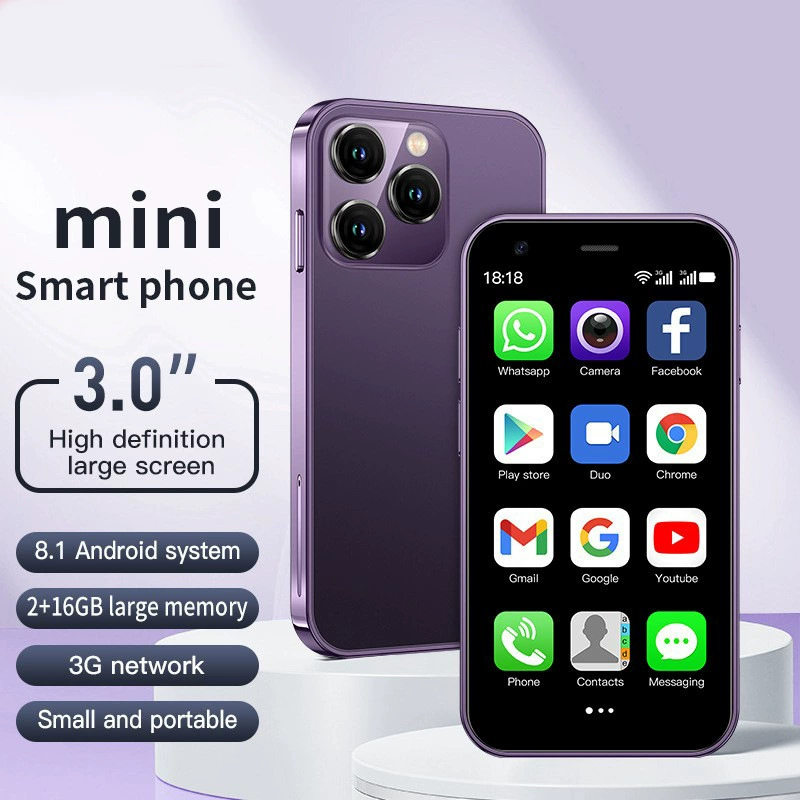 Mini smartphone, Android 4, 3.0 in screen, 4G, 2GB+16GB, multiple colors