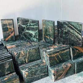 绿色奢石装修大理石样品300*300谱拉达绿四季绿天然石材小块样板
