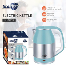 starlux跨境304不銹鋼電熱水壺家用辦公2.5L大容量燒水壺雙層包膠