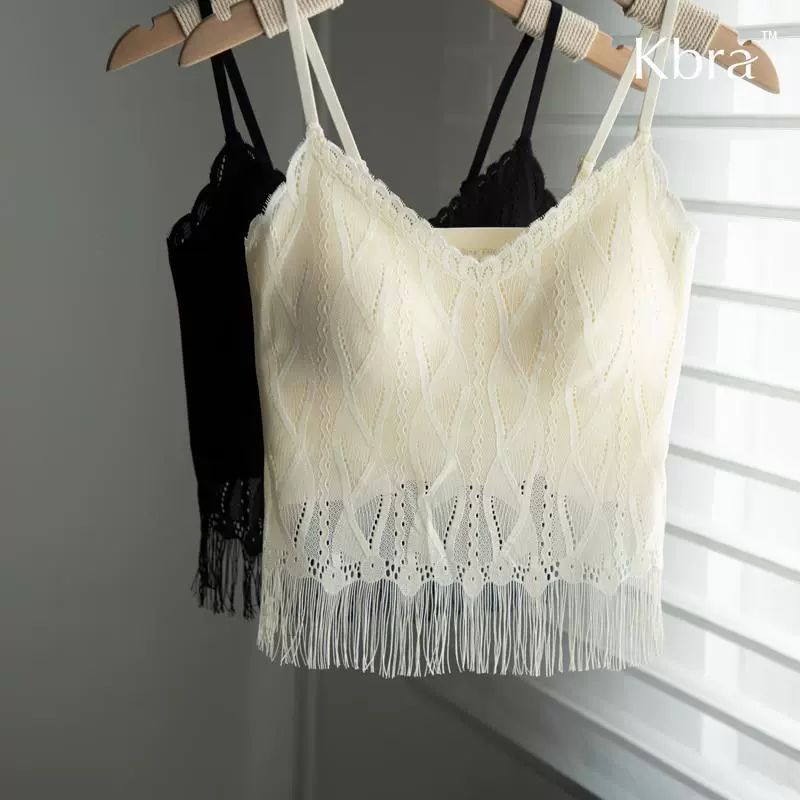 Кружевный жилет с бахромой