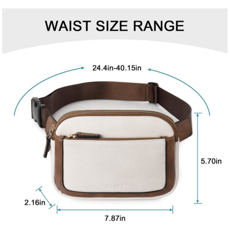 Bolsos de cinturón en stock mini omnipresente bolso de cinturón bolso de cinturón ajustable correa de hombro bolso de cinturón de mujer de cuero artificial