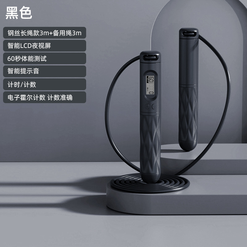 블랙 60 초 카운트 다운 긴 로프 계산