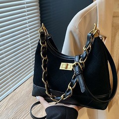 气质包包女大容量牛角链条包时尚百搭腋下包小香风洋气单肩斜挎包