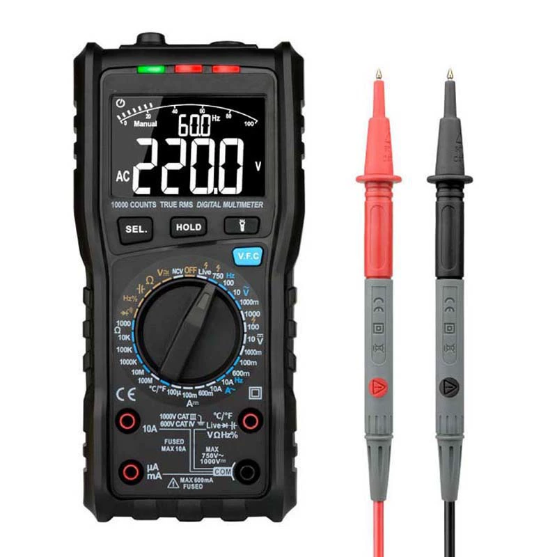 Рельсовый ручной мультиметр для измерения сопротивления диапазон 0.1–50 МΩ, универсальный мультиметр