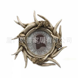 客厅复古风艺术样板圆装饰品相框画框欧式摆件北欧家居创意挂墙