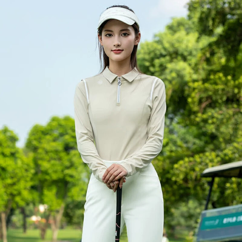 GOLF женская серия 2025 осень-зима новые женские лонгслив-поло топы, женские брюки, флисовый набор одежды