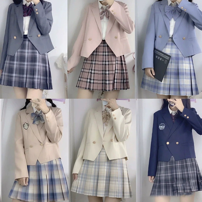 Зимний исследовательский костюм Короткий маленький костюм Женская куртка Костюм с значком Японская форменная куртка JK