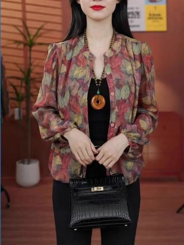 夏季新款时尚妈妈装休闲减龄显瘦洋气花色开衫薄款防晒外套上衣女|undefined
