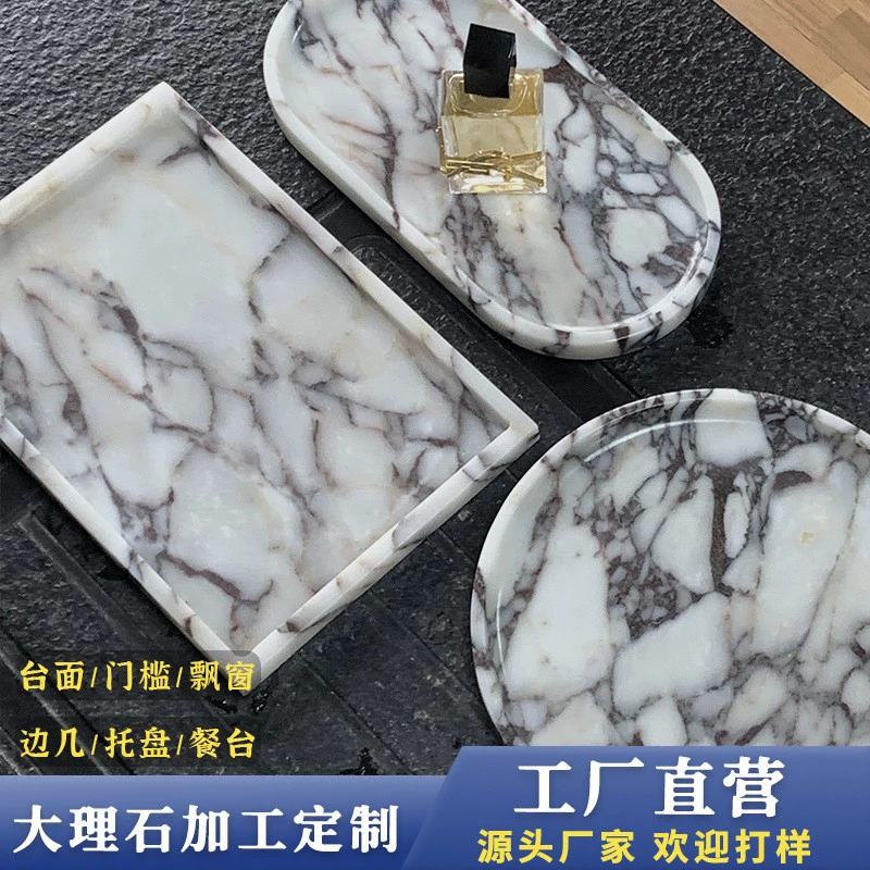 Поднос из натурального мрамора высокого уровня легкий и роскошный