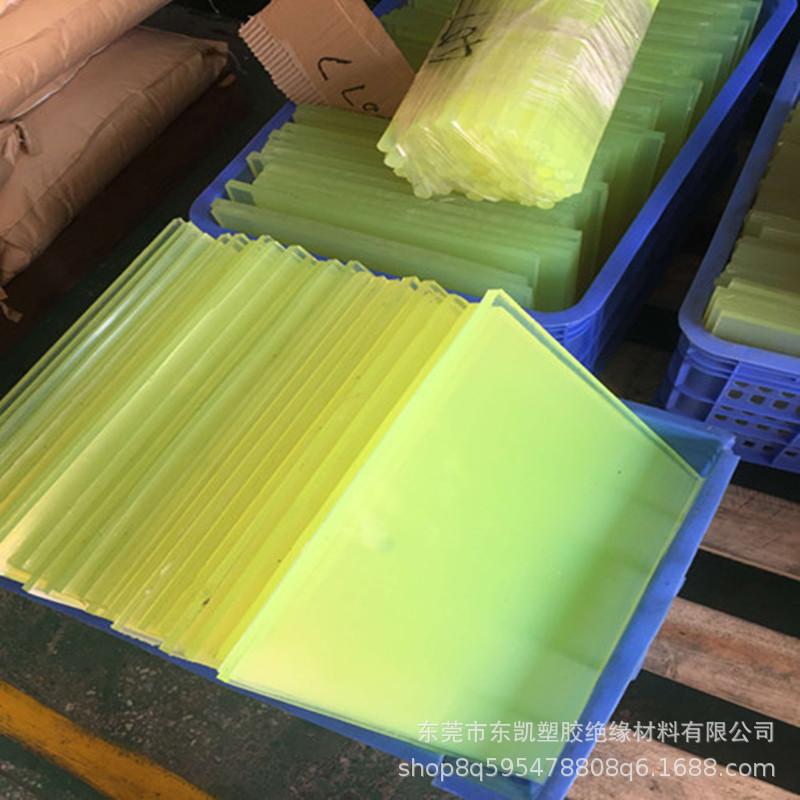 厂家直供 聚氨酯板 黄色耐油加厚橡胶牛筋板耐磨防静电优力胶pu板