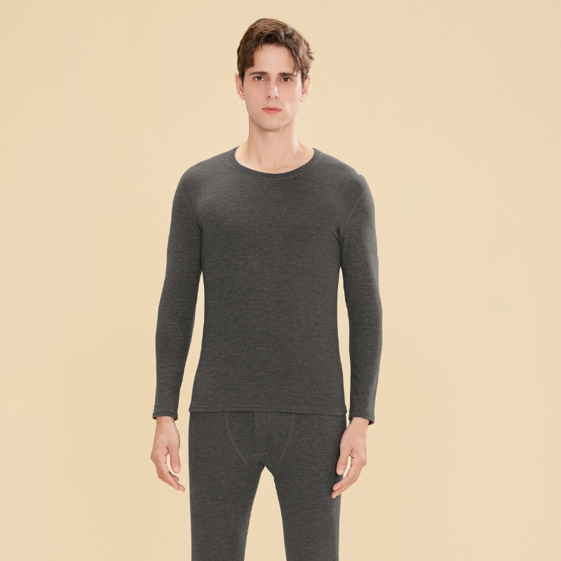ウールのシルクの襟の保温の下着の男性のスーツの2023新型の底のシャツのカップルの秋の服の秋のズボンの女性の卸売り|undefined