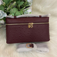 lp跨境19小方包gigi同款loro*piana包鸵鸟皮单肩斜挎LP爆款小方包