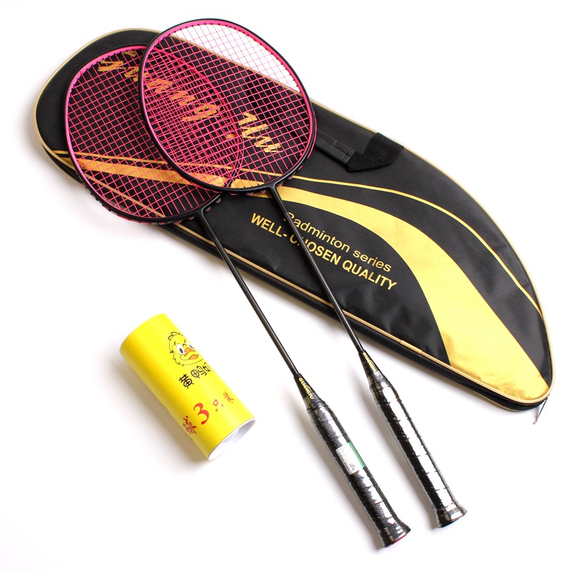 Wholesale Badminton Rackets for Adults, 4U Entertainment Set, Double Racket, Lightweight Home-Use Racket, Ultra-Light Family Badminton Racket