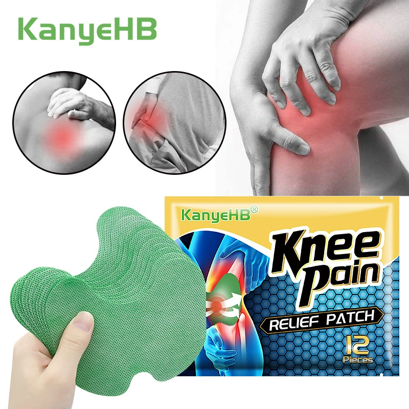 Колено-наклейка из полыни (KanyeHB) 10×13 см, 12 шт./пакет